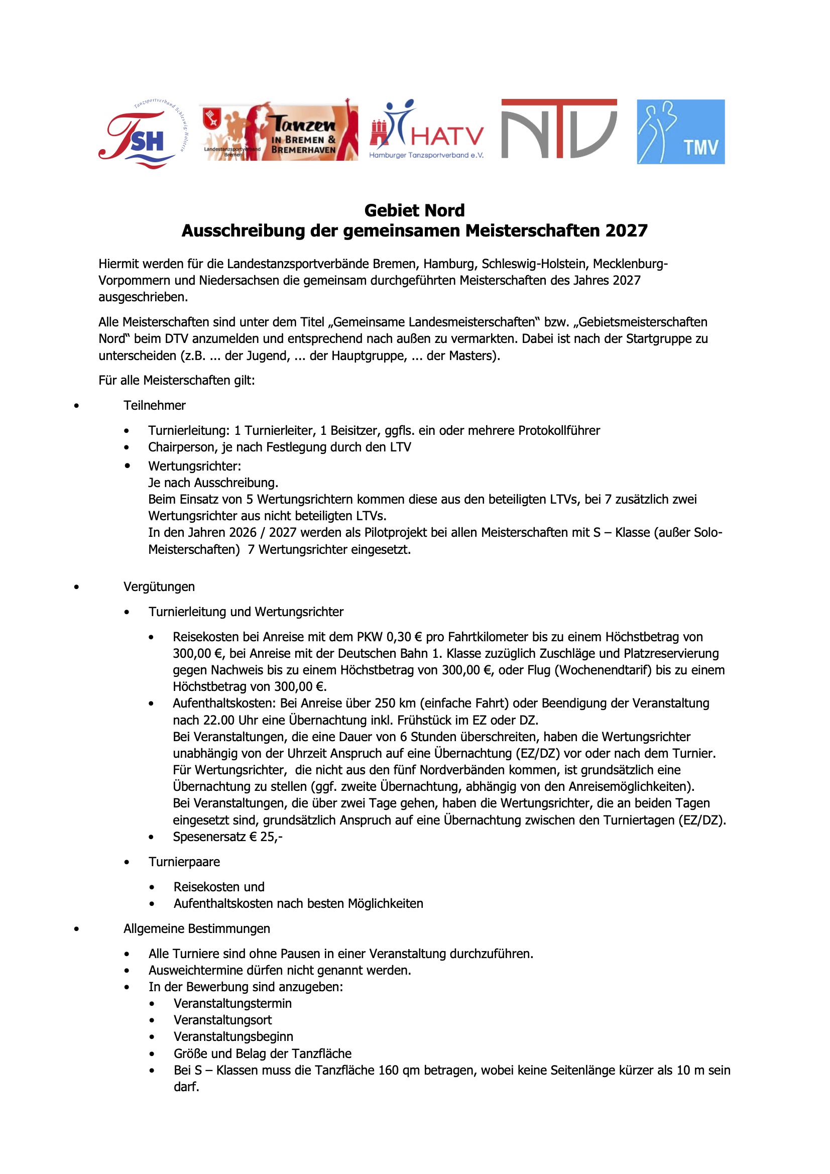 Ausschreibung GM Nord 2027